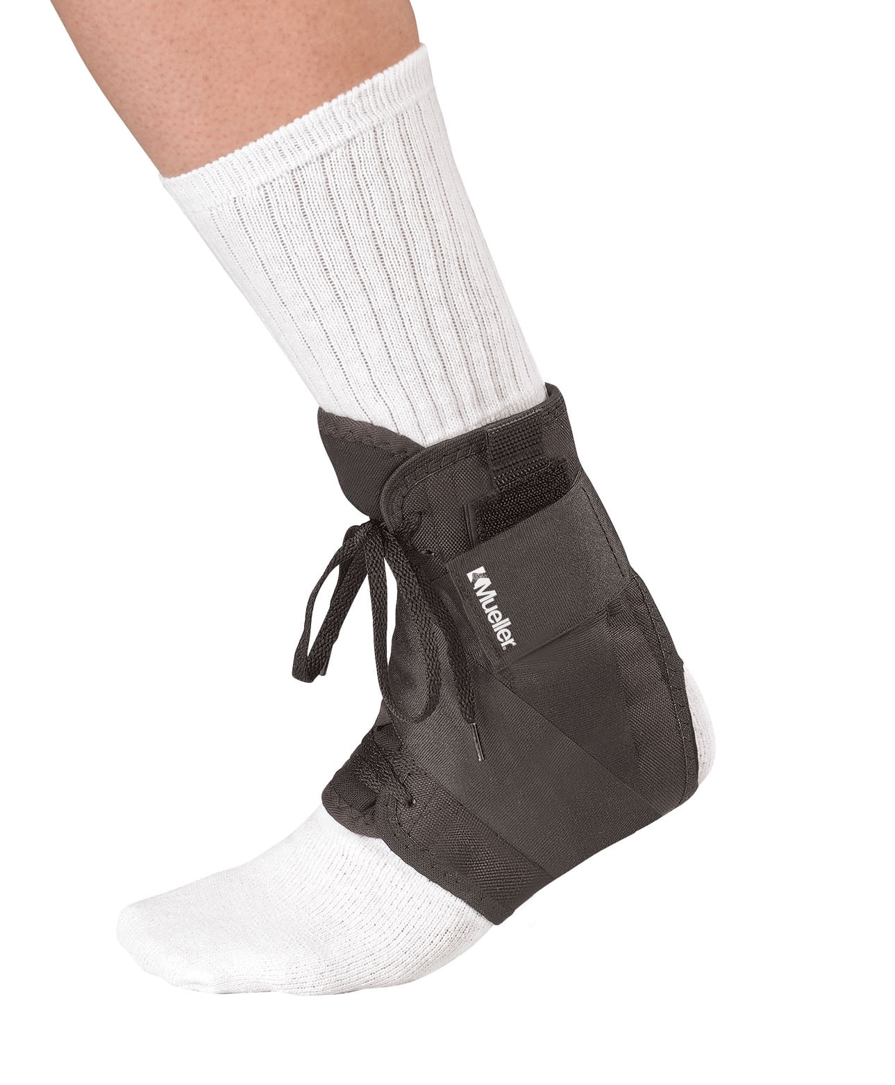 Mueller Ankle Brace #4547 Adjustable One Size Fits All Black 