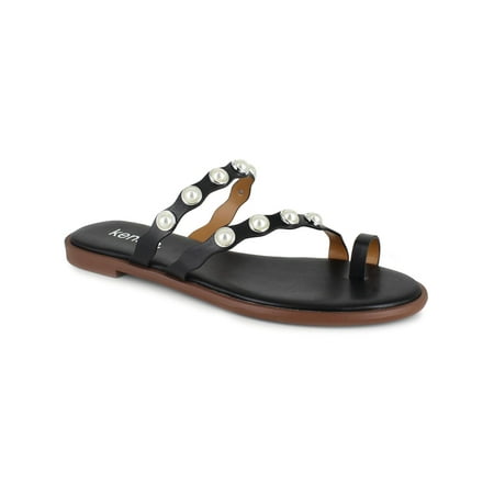 

Kensie Womens MALTESE Faux Leather Toe Loop Strappy Sandals