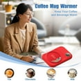thumbnail image 5 of Heated Coffee Mug Warmer with Thermostat, 8-Hour Auto Shut-Off, USB Powered Saucer for Home Office Use, Easy One-Touch Control, Large Display – 1 Pack, 5 of 5