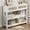 White 2 Drawers, variant on Selooye Console Table with 2 Rattan Drawers, Entryway Table with 3-Tier Storage Shelves, Narrow Long Sofa Table for Entryway, Hallway, Foyer and Living Room, Black
