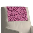thumbnail image 4 of COEQINE Headrest Protector for Recliners, Waterproof Faux Leather Headrest Cover for Recliners, Easy to Clean Decorative Cover with Hook and Loop Fasteners, Leopard Print Pink, 4 of 7