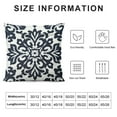 thumbnail image 5 of Shiartex Canvas Decorative Cushion Covers Navy Blue Bohemian Flower Throw Pillow Covers 22x22in, 5 of 5