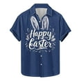 thumbnail image 2 of Feancey Flash Clearance Sale Bowling Shirt for Men Big and Tall Casual Beach Tops Easter Eggs Rabbit Print Button Down Shirts Summer Tropical Vacation Hawaiian Shirt Multicolor 3XL, 2 of 5