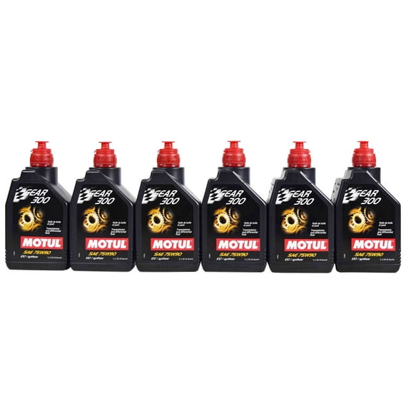 Motul 105777 Gear 300 Oil SAE 75W90 100% Synthetic 75W-90 1 Liter - 6 Pack