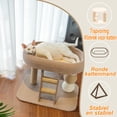 thumbnail image 2 of Cat Tree Runway Circle Design, All-in-One Sisal Scratching Post Ladder & Cat Condo, Durable Scratch-Resistant Cat Furniture for Indoor Cats, 2 of 6