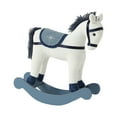 thumbnail image 4 of Christmas Rocking Horse Plush Toy Wood Base Soft Material Perfect for Holiday Nursery Toddler Seasonal Decor, 4 of 9