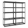 thumbnail image 1 of Gymax 2PCS 5-Tier Metal Shelving Unit w/ Adjustable Wire Racks 2000 lbs Capacity, 1 of 10