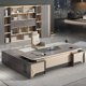 thumbnail image 2 of Computer Drawers Office Desk Executive Corner Reception Executive Desktops Setup Wooden Console Mesa Escritorio Office Supplies My Lux Decor Round, 2 of 15