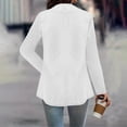 thumbnail image 4 of Idoravan Cardigans for Women Plus Sizes Women's Fall/Winter New Casual Loose Solid Color Tops Long Sleeved Cardigan White, 4 of 7