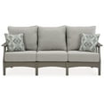 thumbnail image 3 of Signature Design by Ashley Visola Outdoor Fabric Sofa with Cushion in Gray, 3 of 7