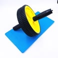 thumbnail image 2 of Entrenador de rodillos para abdominales: equilibrio de abdominales, asas antideslizantes, doble rueda, espalda, tríceps, hombros, equipo de ejercicio, gimnasio en casa, 2 of 5