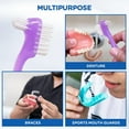 thumbnail image 4 of 2 Pack Denture Clean Toothbrush for Denture Care Tool w/Multi Layered Ordinary or Hard Bristles Dual Ordinary or Hard Bristle for False Teeth Superb Total Cleaning (2 Hard Brush b2), 4 of 6