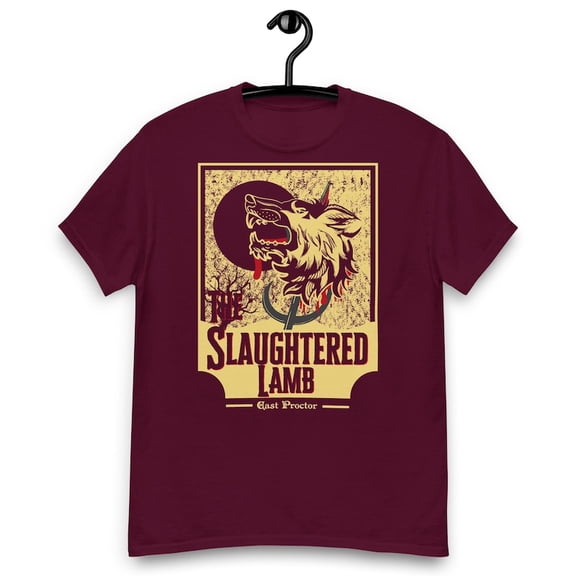 The Slaughtered Lamb Pub T-Shirt – East Proctor Vintage Horror Movie Graphic Tee, Retro Pub Logo Shirt, Classic Cult Film Fan Gift