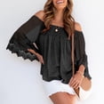 thumbnail image 4 of Blusa con hombros descubiertos,Top con hombros descubiertos para mujer, camisa informal para mujer, blusa informal para mujer, apariencia llamativa, 4 of 8