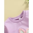 thumbnail image 6 of Gupgi 0-3Y Toddler Girls Sweatshirts Long Sleeve Bunny Embroidery Loose Fit Pullover Tops, 6 of 8