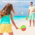 thumbnail image 7 of Tutuviw Toss and Catch Game Ball Set, Outdoor Games for Kids with 2 Paddles 2 Balls Outside Toys(Soft & Suction Ball), Beach Backyard Games Activities for Ages 3-12 (Green), 7 of 7