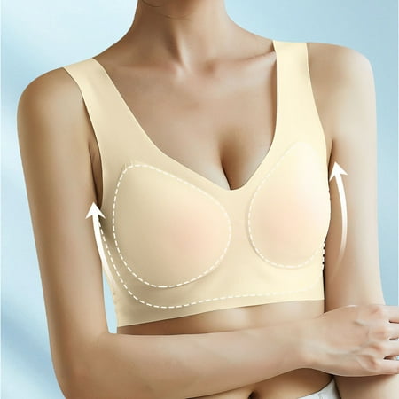 

Follure Womens Comfortable Seamless Lightly Lined V Neck Bra