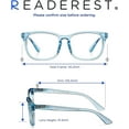 thumbnail image 2 of Readerest Blue Light Blocking Reading Glasses Light Blue 350 Magnification, 2 of 6