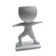 thumbnail image 2 of Estatua de maceta creativa de resina, novedosa escultura de maceta única para mesa, alféizar de ventana, estante, chimenea, decoración del hogar Aptitud física, 2 of 8