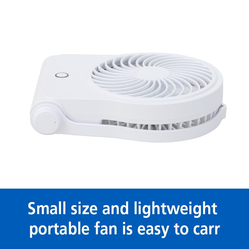 (2 pack) Mainstays 4 in On-the-Go Folding Personal Fan for Stroller, Car Seat and Treadmill, White