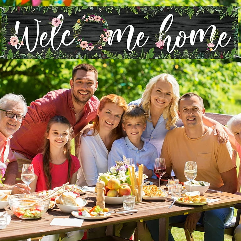  Welcome Home Banner,Home Party Sign with A bunch of