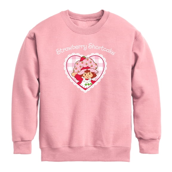 Strawberry Shortcake - Coquette Heart - Youth Girls Crew Fleece Sweatshirt
