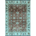 thumbnail image 1 of Ahgly Company Indoor Rectangle Abstract Light Blue Modern Area Rugs, 2' x 5', 1 of 4