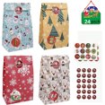 thumbnail image 2 of Bolsa de embalaje de regalo de Navidad Wmkox8yii 24 bolsas de papel kraft Calendario de Adviento, 2 of 9