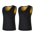 thumbnail image 1 of Minnieouse 2 piezas de ropa interior térmica para hombre, chaleco para clima frío sin mangas, Top básico de Color sólido, ropa Base informal cómoda Camisetas Negro Minnieouse AP013331-01, 1 of 6