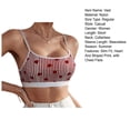 thumbnail image 6 of Slim Fit Vest Women's Base Layer Vest Heart Stripe Design Slim Fit Top with High Elasticity Built-in Breast Pads Color Matching Tank Top for Sport, 6 of 6