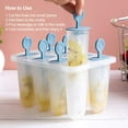 thumbnail image 7 of 8 Cells Popsicle Molds Ice Pop Makers Ice Pop Molds Ice Bar Maker Frozen Yogurt Icebox Fridge Frozen Treats Freezer, Kids Ice Cream Tray Holder Lolly Pops, Kitchen Supply, 7 of 7