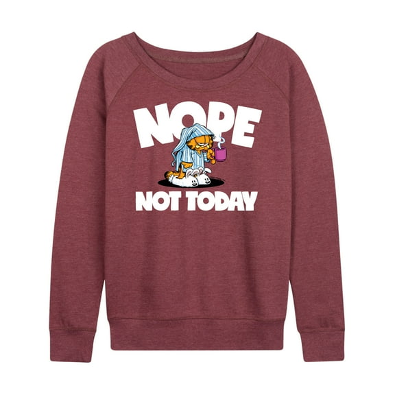 Garfield - Nope Not Today - Women's Lightweight French Terry Long Sleeve Shirt