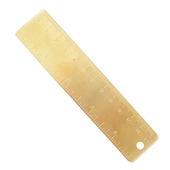 Raindrops Mini Handmade Brass Ruler with Antique Design, Perfect Measuring Tool and Gift for Precision Use