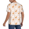 thumbnail image 2 of Lsque Funny Chicken Pattern Mens Polo Golf Shirts Funny Graphics Shorts Sleeve Button Shirts Baseball T-shirt-4X-Large, 2 of 7