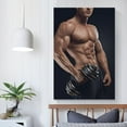 thumbnail image 4 of Fitness Poster Man Gym Black And White Canvas Wall Art Print For Room Aesthetic And Decor Poster For Bedroom Living Room Bathroom Kitchen Office Decor, 4 of 7
