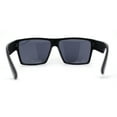 thumbnail image 4 of Mens Flat Top Sport Rectangle Horn Rim Sunglasses Matte Black, 4 of 4