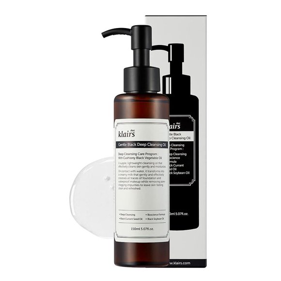 Aceite limpiador Dear, Klairs Gentle Black Deep, 150 ml, vegano