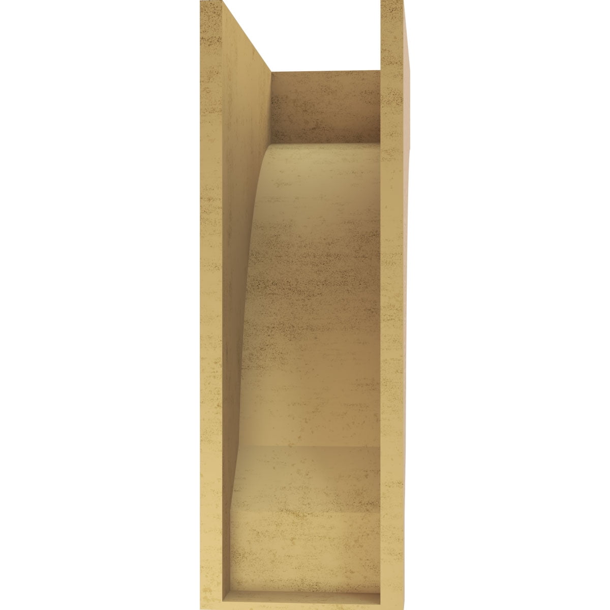 9"W x 18"D x 27"H Classic Moab Rough Cedar Woodgrain TimberThane Corbel, Primed Tan