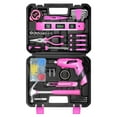 thumbnail image 1 of Juego de herramientas SOLUDE Pink de 130 piezas con destornillador inalámbrico de 3,6 V, 1 of 8