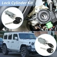 thumbnail image 4 of Unique Bargains No.5003843AB/5003843AA Ignition Lock Cylinder and Door Lock for Jeep Wrangler TJ 1998 1999 2000 2001 Ignition Switch Cylinder with 2 Key, 4 of 7