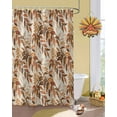 thumbnail image 3 of Fall Shower Curtain Fallen Leaves Bathroom Curtains with Hooks, Waterproof Fabric Orange Autumn Leaf Thanksgiving Bath Shower Curtains Set for Bathroom Bathtubs Decor 72x72 Inch, 3 of 7