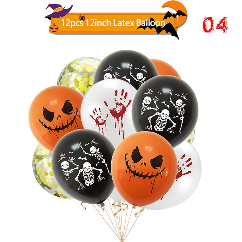 Halloween Carnival Pumpkin Foil Balloons Happy Haunted House Party Bar Decor NEW 