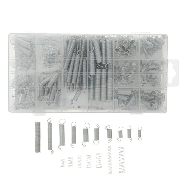 MasteelfCA 200 Pcs Assortiment de Ressort Spirale Ressort Galvanisé Ensemble de Ressort Extension de Taux de Ressort