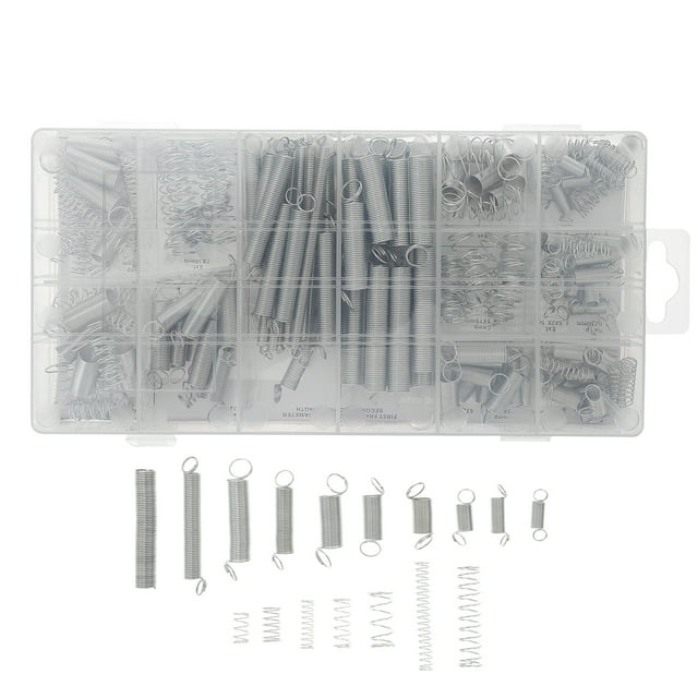 MasteelfCA 200 Pcs Assortiment de Ressort Spirale Ressort Galvanisé Ensemble de Ressort Extension de Taux de Ressort