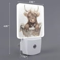 thumbnail image 2 of Cauagu Cute Cow Bath Print LED Nightlight,0.5W Night Lights Plug into Wall 1 Pack with Dusk-to-Dawn Light Sensor Soft Glow Lamp for Bathroom Adult Hallway-US, 2 of 7
