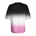 thumbnail image 3 of Summer Tops for Women Ladies Gradient Casual Tees Shirts Plus Size Tie Dye Pullover Tops Short Sleeve Blouse Round Neck Basic T Shirts Office Work Comfort Tops Sportswear, 3 of 4
