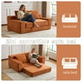 thumbnail image 5 of Hforesty Convertible Folding Sofa Bed for Living Room,Sleeper boneless cloud Couch with pullout bed and Pillows Foldable Floor Chair ,loveseat Lounge Sofa for bedroom,corduroy(ORANGE), 5 of 7
