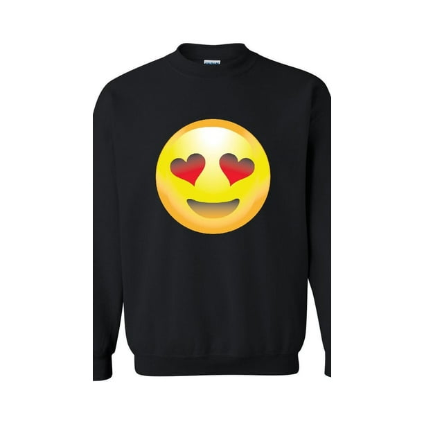 Women Sweatshirts and Hoodies Emoji HeartShaped Eyes