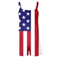 thumbnail image 4 of Women Summer Casual Short Jumpsuit with Printed Pocket, Stylish Solid Color Side Pockets, Sleeveless Loose Fit, Polyester Material, 4 of 4