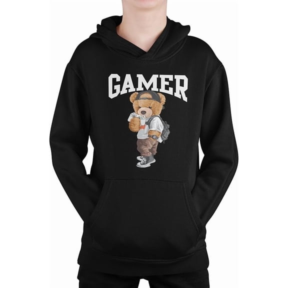 Brooklyn Vertical Boys Sweatshirt Video Gamer Hoodie Gaming Print Pullover with Pockets Fleece S-Xl
